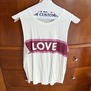 Spiritual Gangster White and Purple Love Muscle Tee size xl